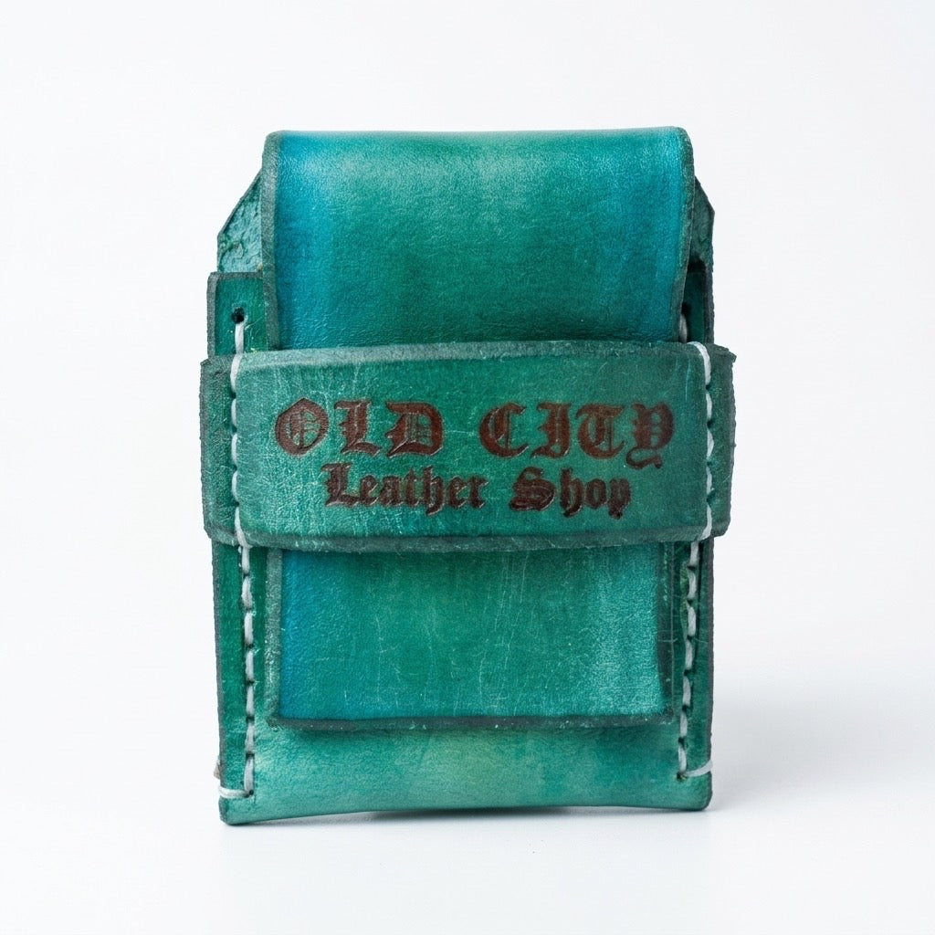 Jade handstitched minimalist leather wallet