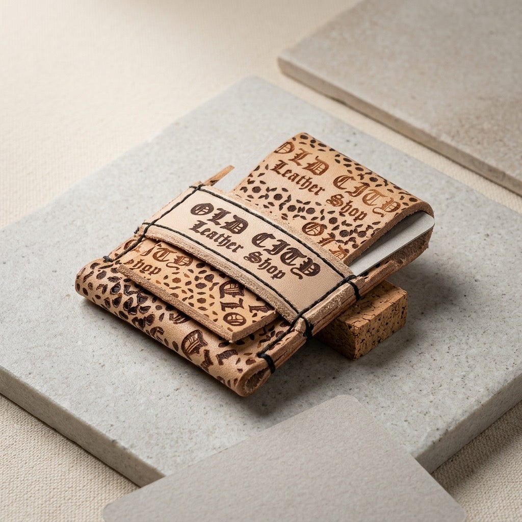 Downtown Circus handstitched minimalist leather wallet