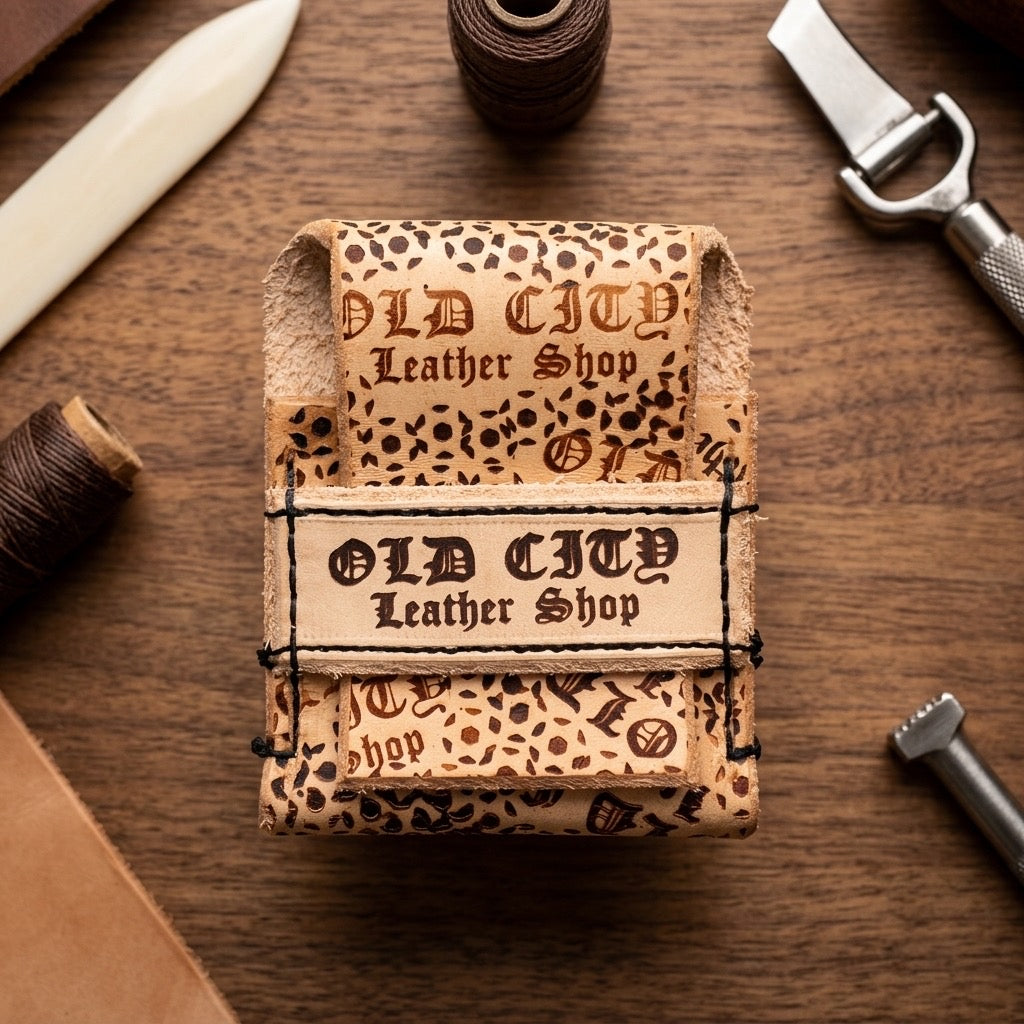 Downtown Circus handstitched minimalist leather wallet